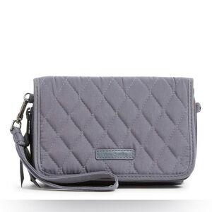 NWOT Vera Bradley RFID 3-in-1 Crossbody Bag in Microfiber Blue/Grey